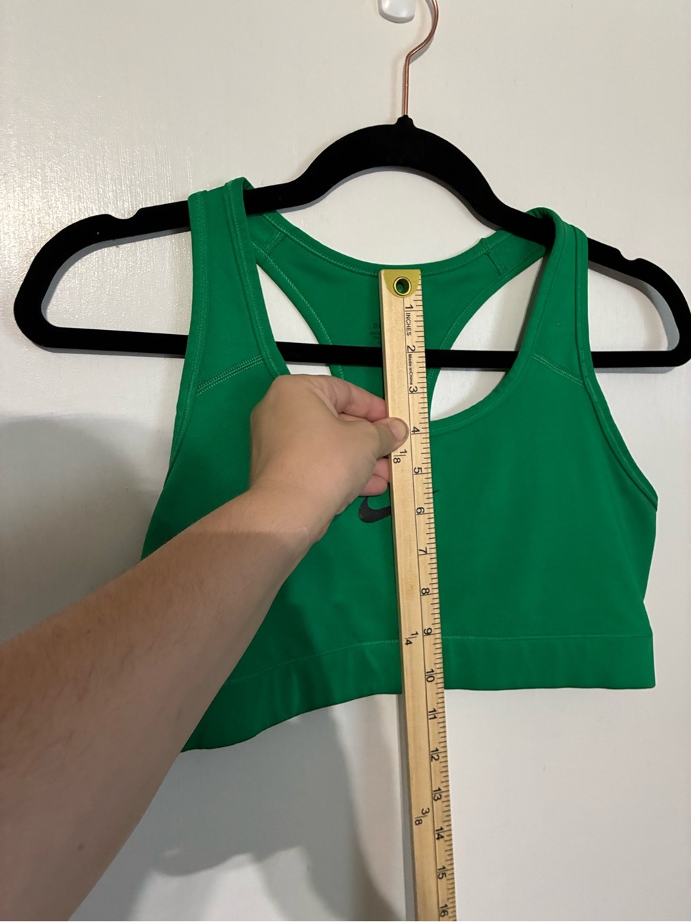 Nike Green Racerback Dri-FIT Sports Bra with Black Swoosh - Picture 4 of 12